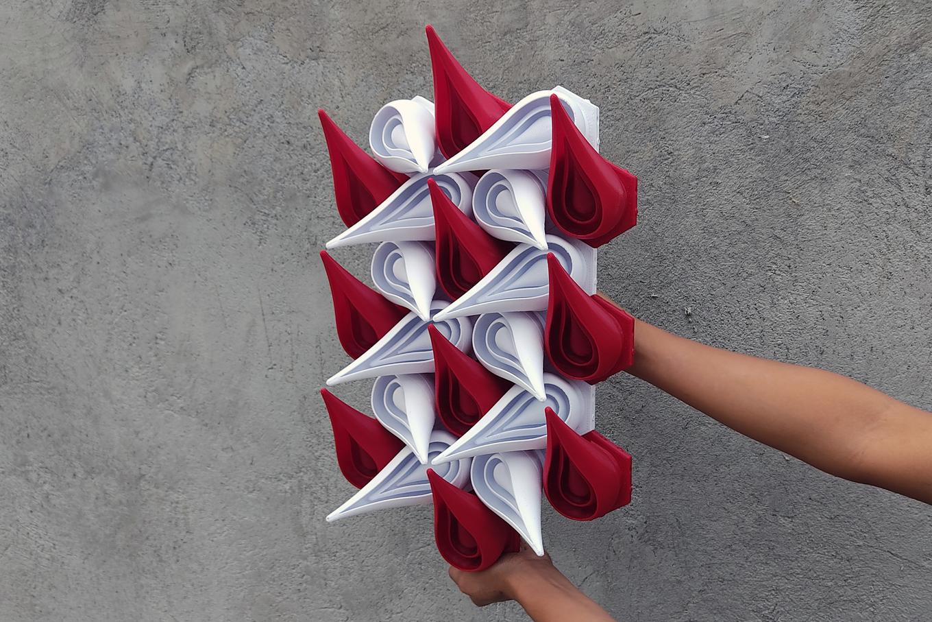 Pain Pricks | Herschel Shapiro | Contemporary Red White 3D Wall Art