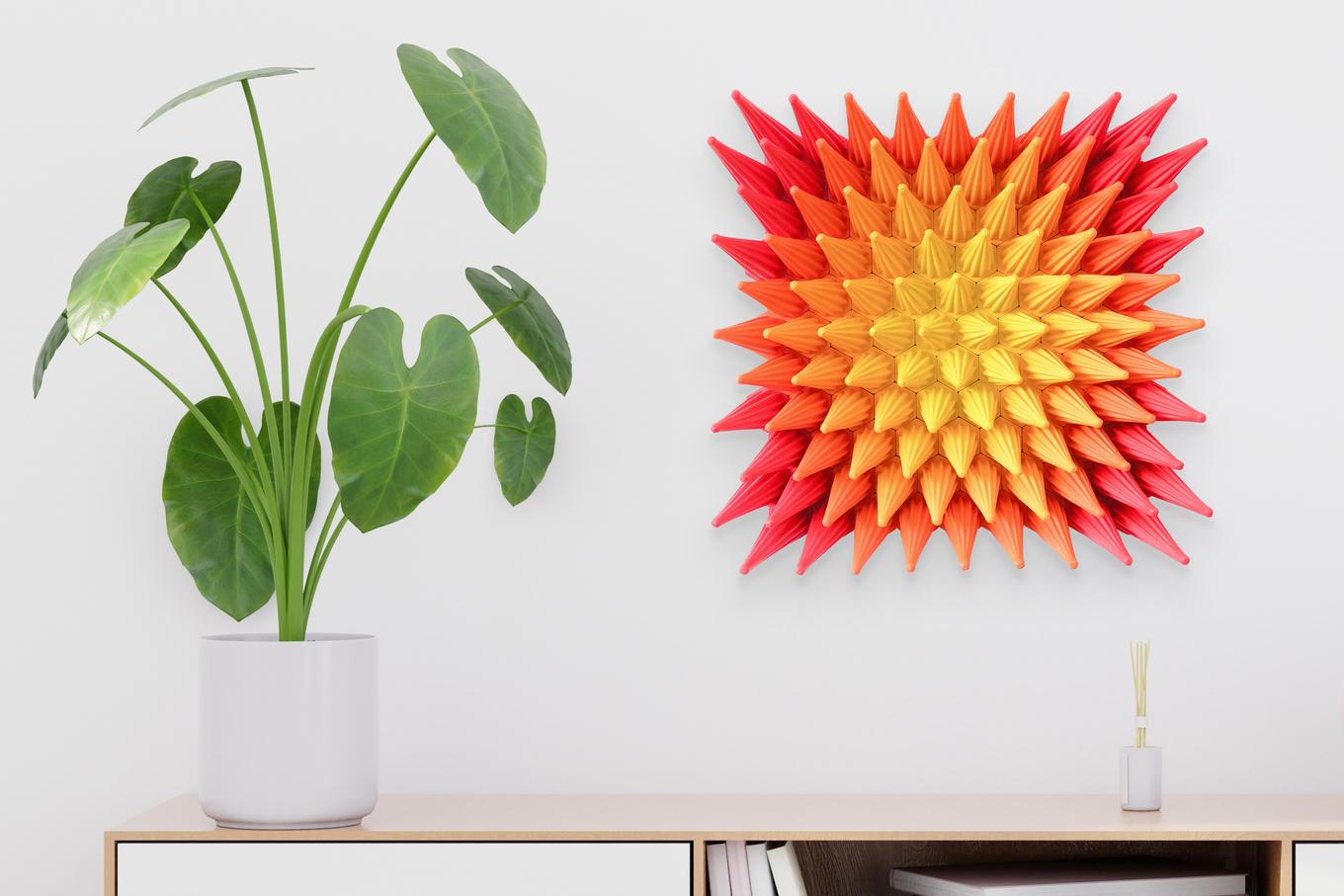 Sunshine Sprouts | Herschel Shapiro | Modern Dimensional 3D Wall Art Mosaic Sunshine Sprouts | Herschel Shapiro | Modern Dimensional 3D Wall Art Mosaic