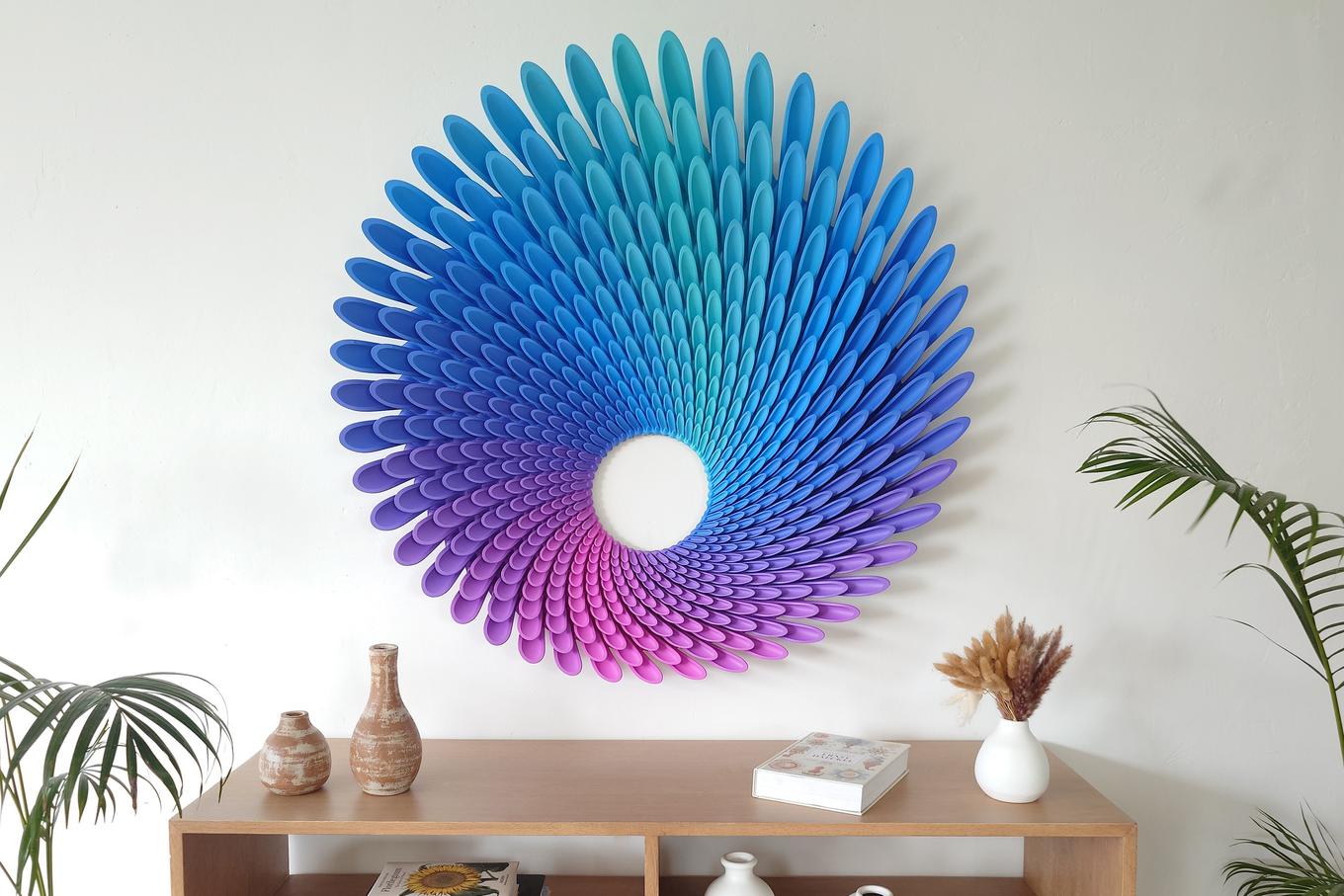 Peacock Flower | Herschel Shapiro | Abstract 3D Printed Wall Sculpture Peacock Flower | Herschel Shapiro | Abstract 3D Printed Wall Sculpture