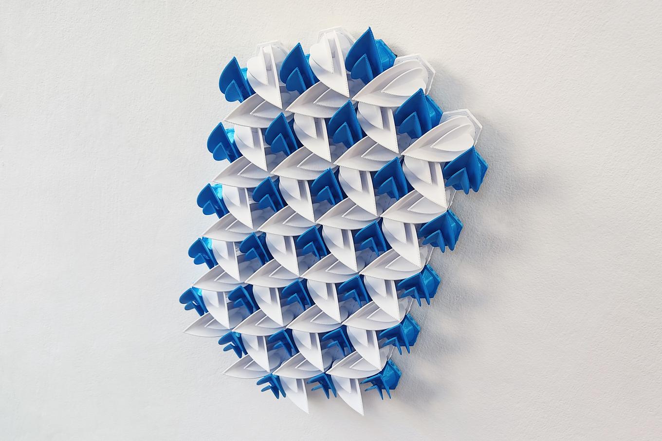 Snow Shards | Herschel Shapiro | Blue White Dimensional Mosaic