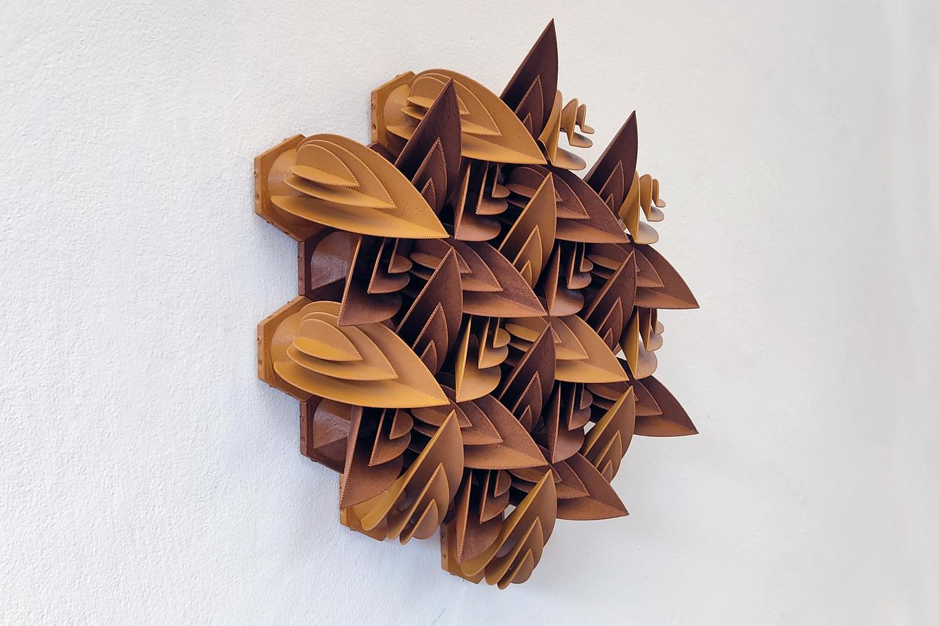 Deep Petals | Herschel Shapiro | Wooden Mosaic 3D Wall Art 