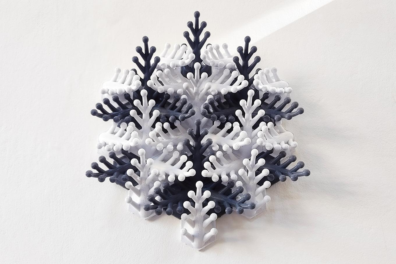Coral Snowflake | Herschel Shapiro | White Gray Parametric Wall Sculpture Coral Snowflake | Herschel Shapiro | White Gray Parametric Wall Sculpture