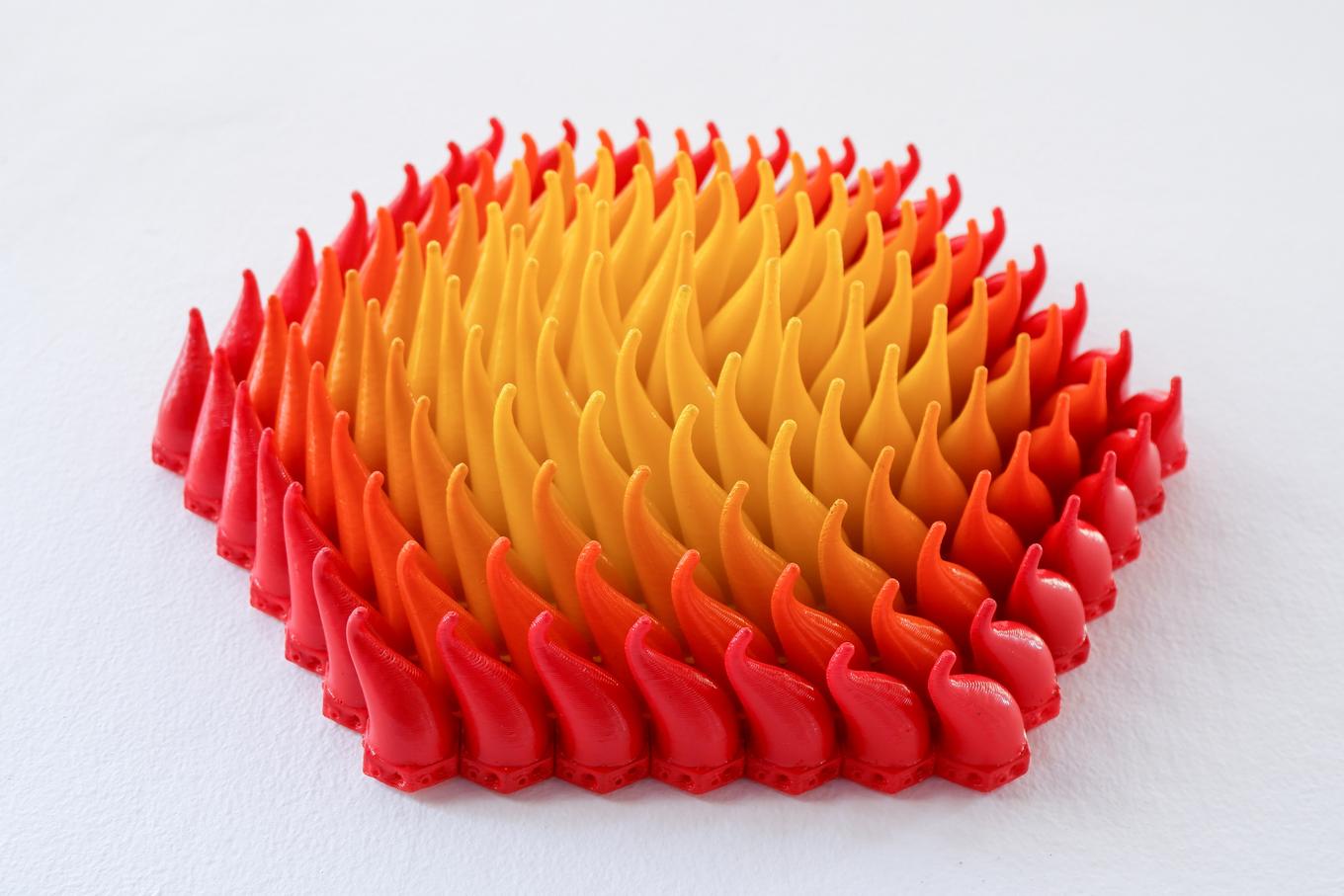 Fiery Sprouts | Herschel Shapiro | Abstract Dimensional Wall Sculpture Fiery Sprouts | Herschel Shapiro | Abstract Dimensional Wall Sculpture