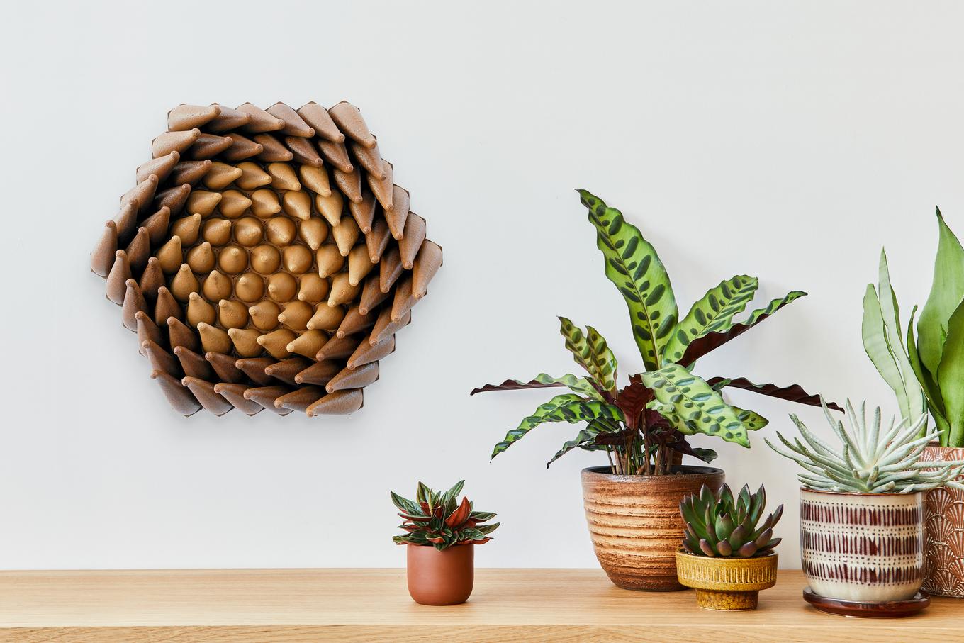 Wooden Vortex Sprouts | Herschel Shapiro | Modern Dimensional 3D Wall Art Mosaic Wooden Vortex Sprouts | Herschel Shapiro | Modern Dimensional 3D Wall Art Mosaic