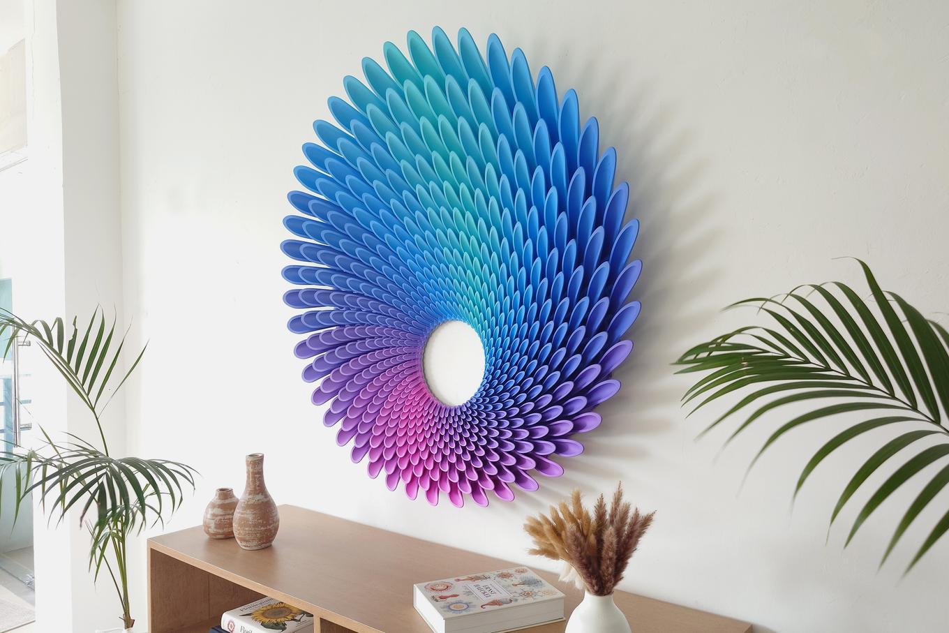 Peacock Flower | Herschel Shapiro | Dimensional Wall Object Peacock Flower | Herschel Shapiro | Dimensional Wall Object
