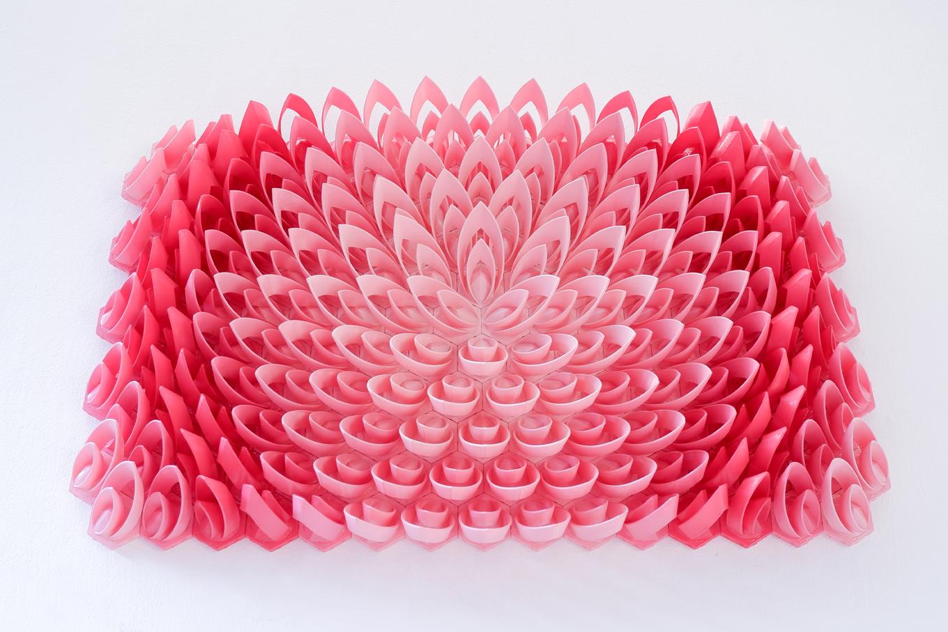 Pink Lotus | Herschel Shapiro | Unique Dimensional Mosaic Pink Lotus | Herschel Shapiro | Unique Dimensional Mosaic