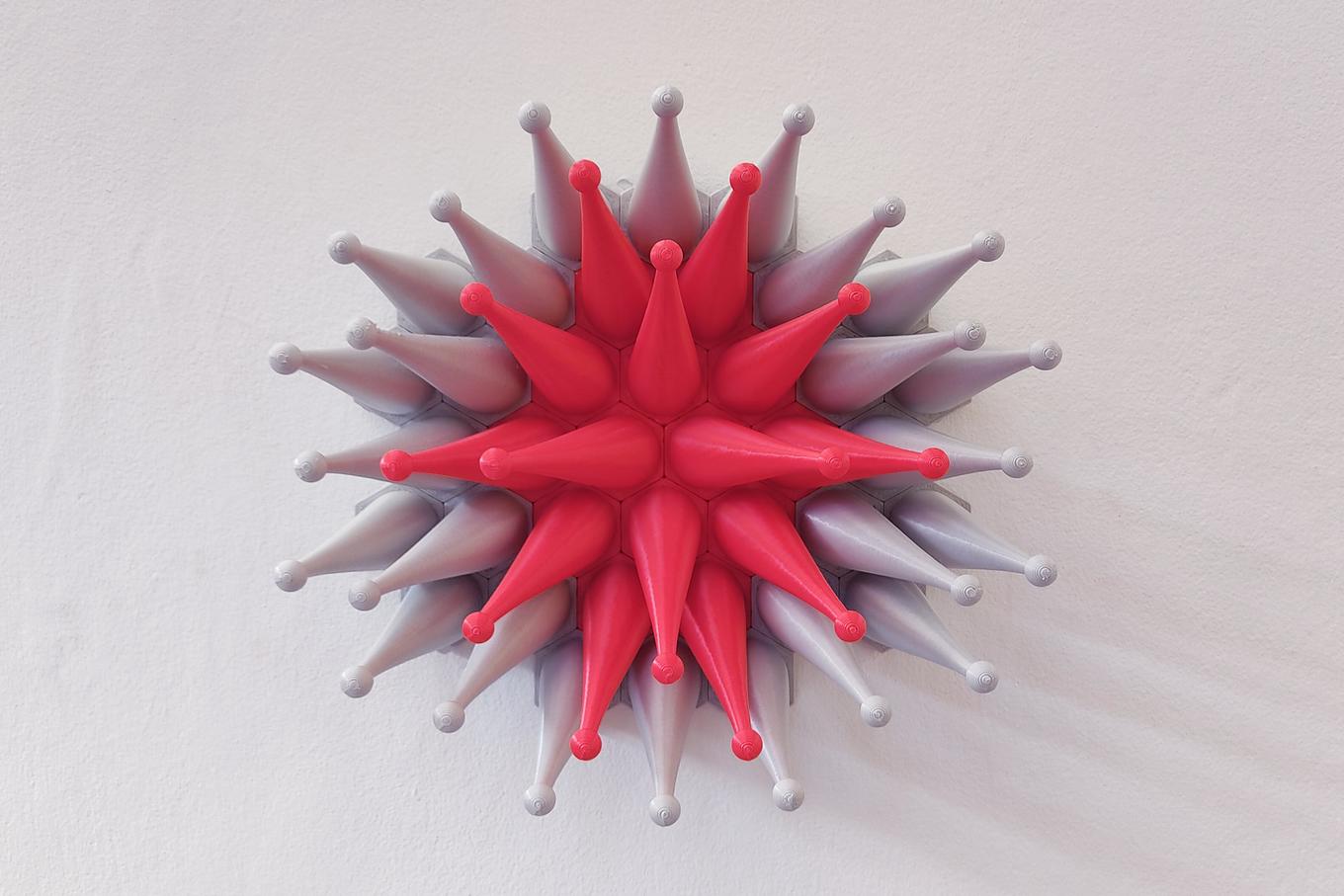 Santa Hats | Herschel Shapiro | Abstract Trippy 3D Wall Art