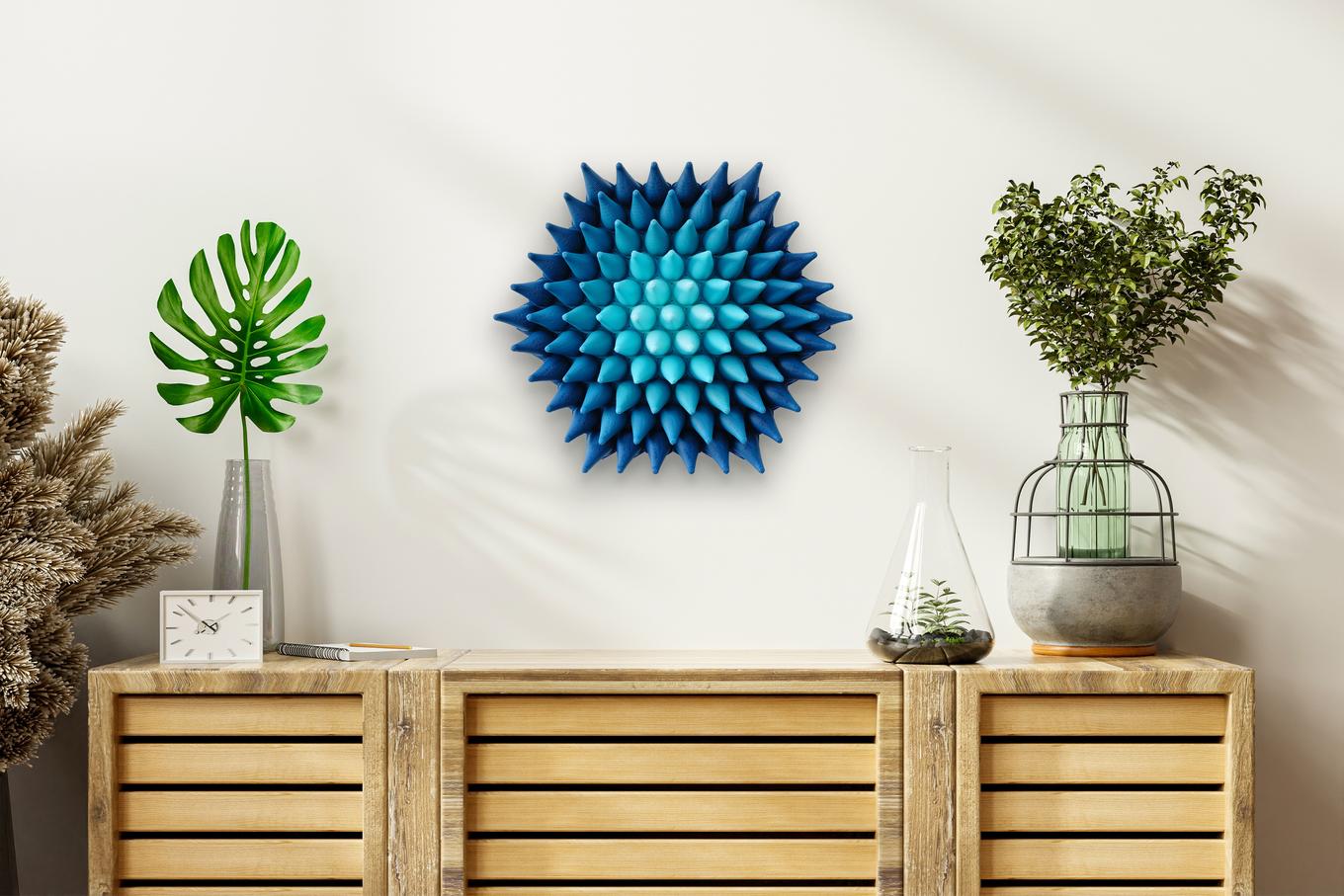 Splashy Sprouts Hexagon | Herschel Shapiro | Modern Dimensional 3D Wall Art Mosaic Splashy Sprouts Hexagon | Herschel Shapiro | Modern Dimensional 3D Wall Art Mosaic