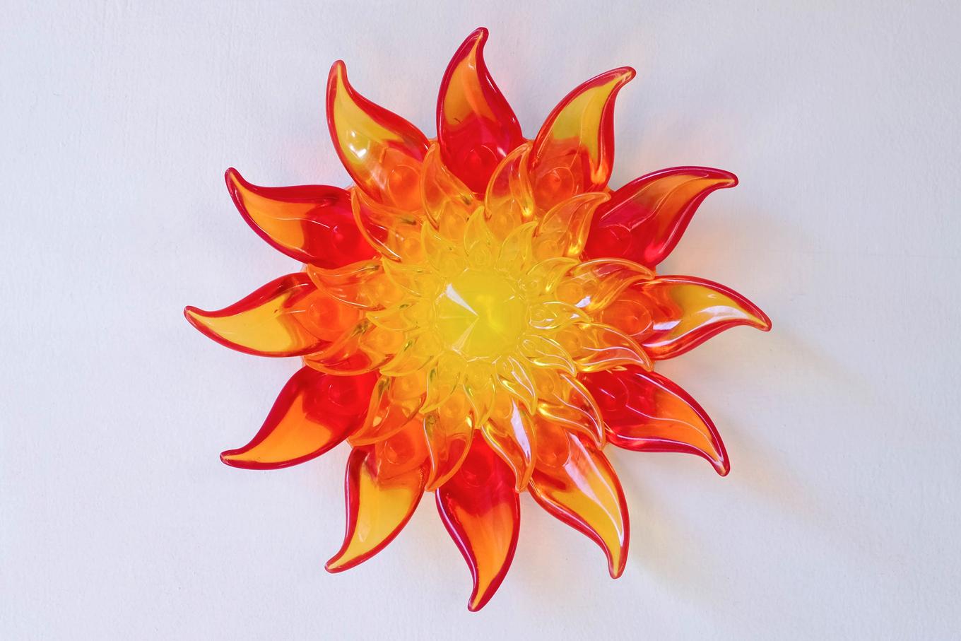 Fire Flower | Herschel Shapiro | Resin Wall Sculpture Fire Flower | Herschel Shapiro | Resin Wall Sculpture